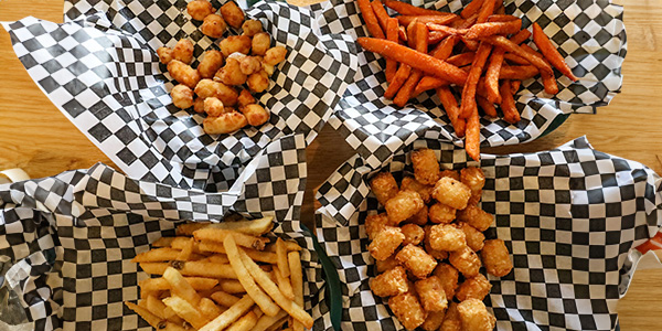 Fries, tots, and cheese curds from Bears Den Bar & Grill, the best appetizers in Byron, Minnesota.